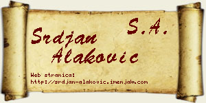 Srđan Alaković vizit kartica